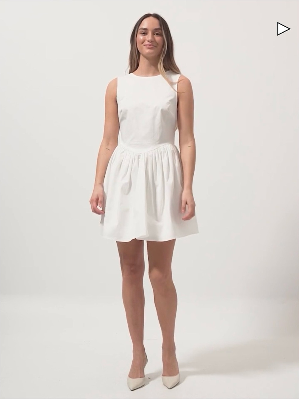 Wild Fable White Open Back Dress